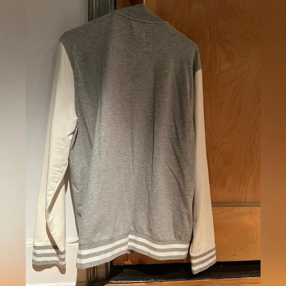 Brooks Brothers Large Grey & White Varsity Jacket - Picture 4 of 6